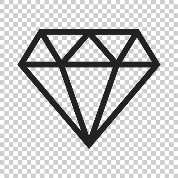 Diamant joyau icône vectorielle gemme dans le style plat. Diamant pierre précieuse il
 - Vecteur, image