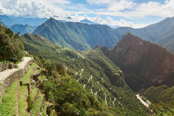 Inca terraces in Machu Picchu - Фото, изображение
