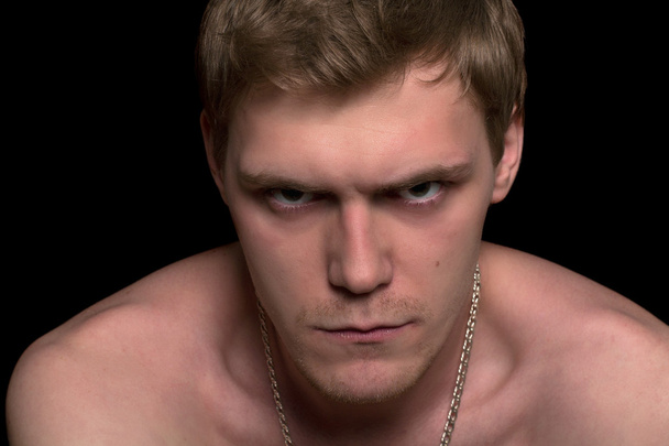 portrait of a angry young man - Photo, Image