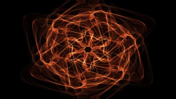 Mandala naranja ardiente con efecto de movimiento divergente para la obtención de energía, entrenamiento espiritual, ejercicios de concentración
 - Metraje, vídeo