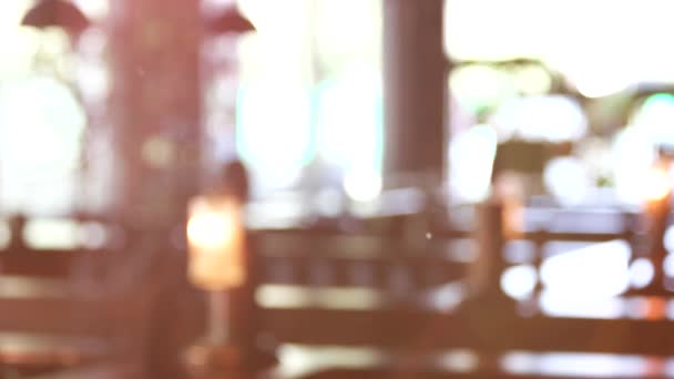 Blurred restaurant interior. - Footage, Video