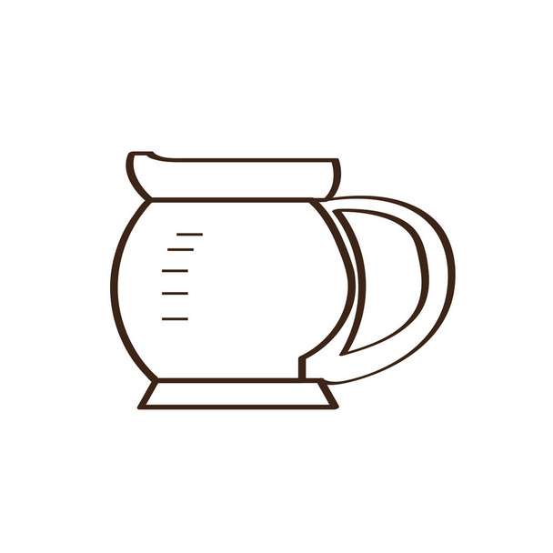Isolated abstract coffeepot icon - Vecteur, image