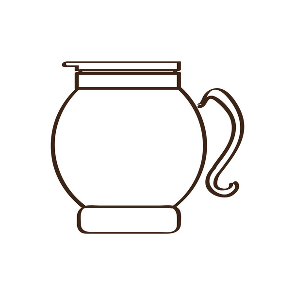 Isolated abstract coffeepot icon - ベクター画像