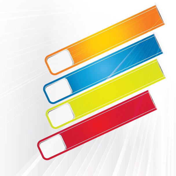 Vector colorful paper stickers - Вектор, зображення