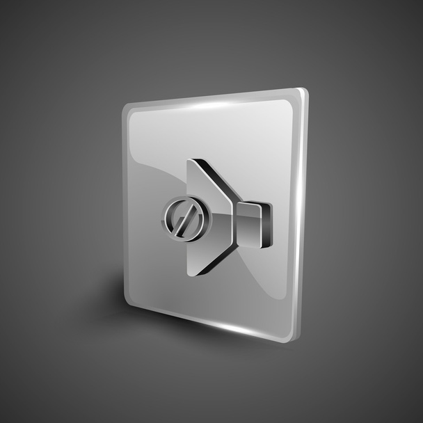 Glossy 3D web 2.0 mute symbol icon set. EPS 10 - Vektor, obrázek