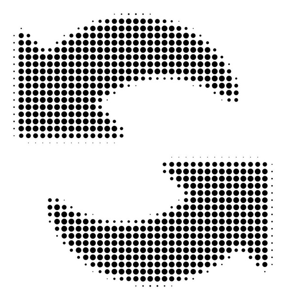 Black Dot Refresh Icon - Vector, Image