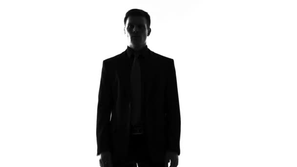 Male silhouette crushed by injustice, corruption problem, high taxes and debts - Metraje, vídeo