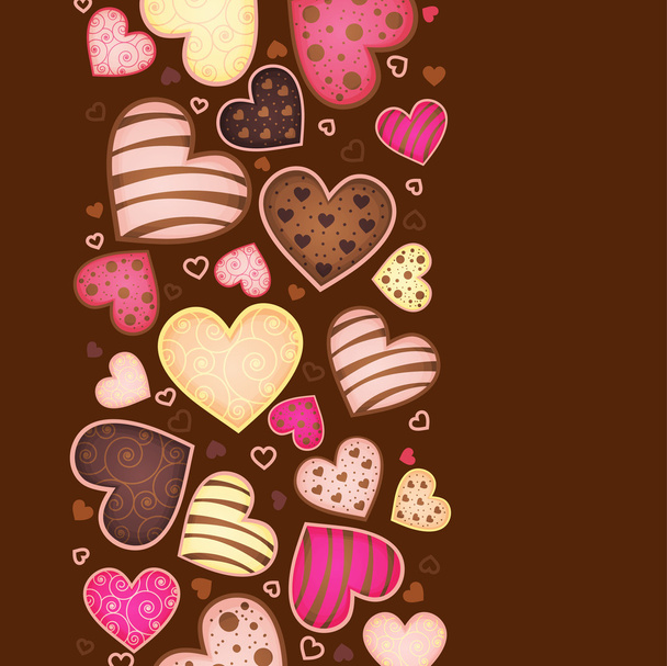 Vertical background for text with sweetmeat - Vector, Image