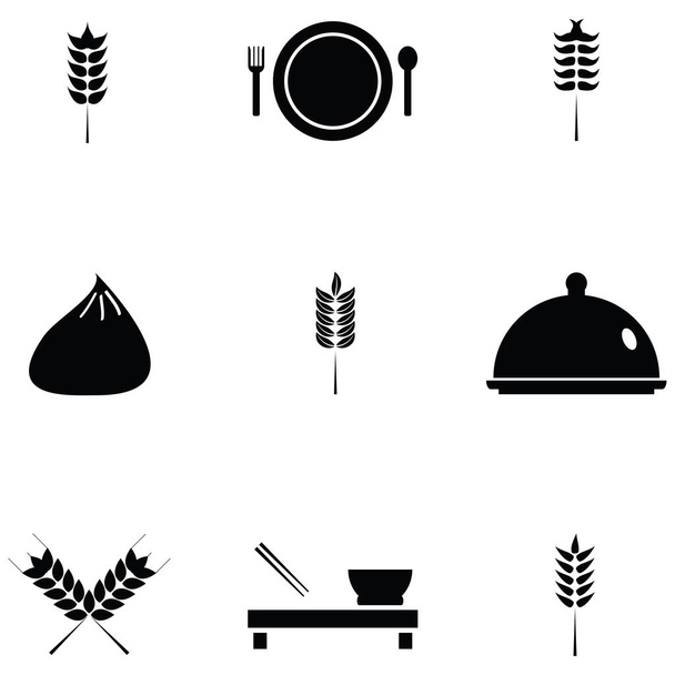 rice icon set - Vector, Image