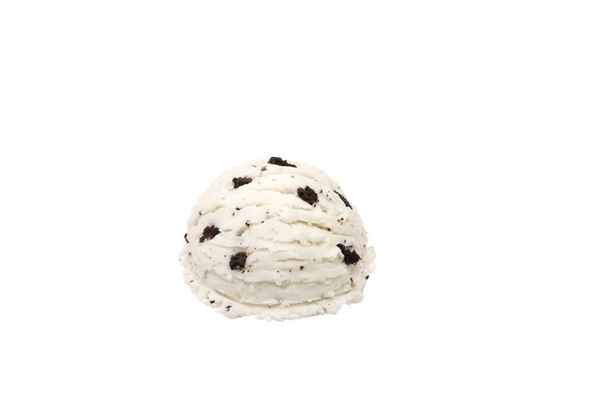 μπισκότα και κρέμα παγωτό σέσουλα αναψυκτικό γλυκιά Καλοκαιρινή διαδρομή αποκοπής σε λευκό φόντο - Φωτογραφία, εικόνα