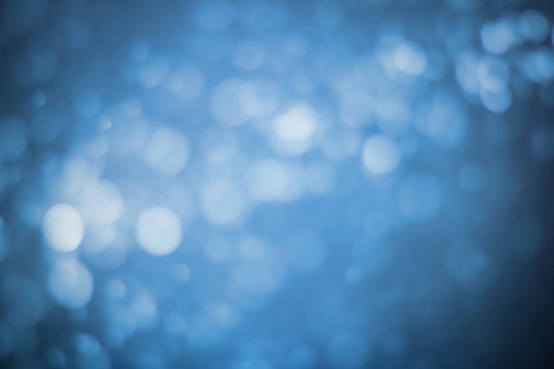 Soft blur abtract blue bokeh and Christmas backgroun - Foto, Bild