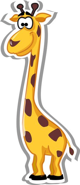 Cartoon cute Giraffe, vector - Vettoriali, immagini