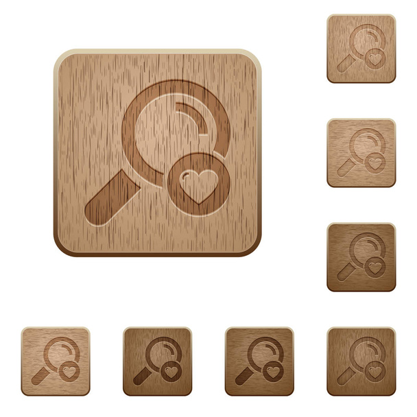 Любимые деревянные кнопки поиска
 - Вектор,изображение