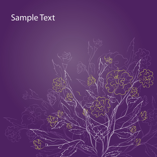 Excellent Purple Floral Background - Vector illustration - Vector, Image