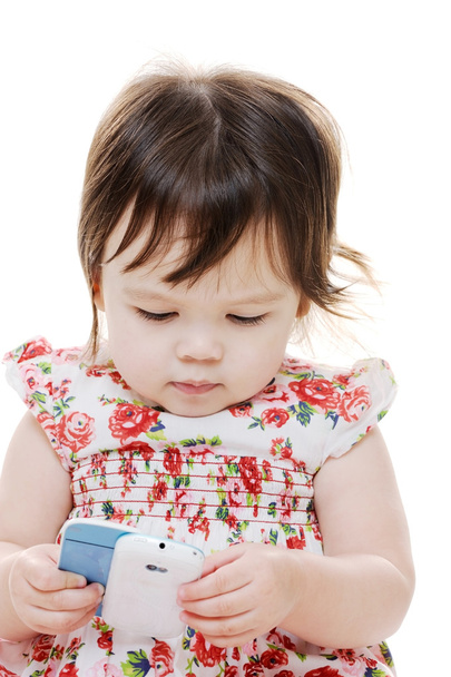 Criança e celular
 - Foto, Imagem