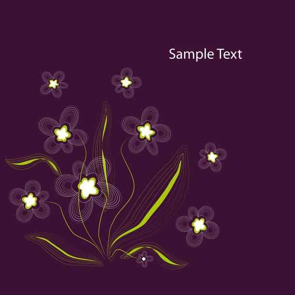 Excelente fondo floral púrpura - ilustración vectorial
 - Vector, imagen
