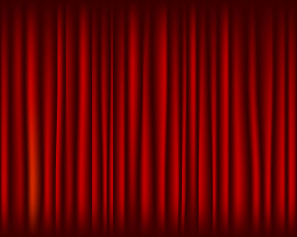 ステージ シームレスなテクスチャの赤いカーテン - ベクター画像