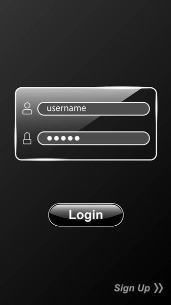 login screen template user interface - Vektor, obrázek
