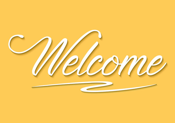welcome greeting card text - Vector, Image