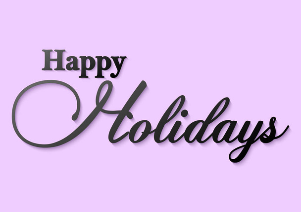 happy holidays typography greeting - Vector, Image