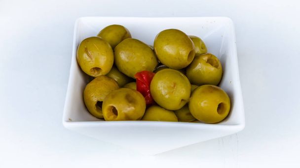 Spanish olives background - Photo, Image