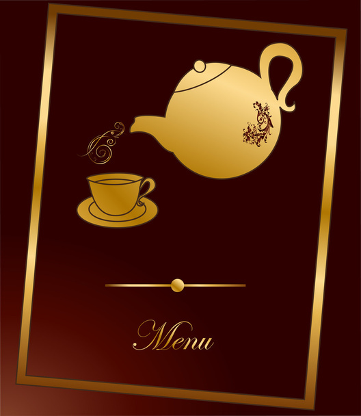 menu dourado lindo - retro. ilustração vetorial
 - Vetor, Imagem