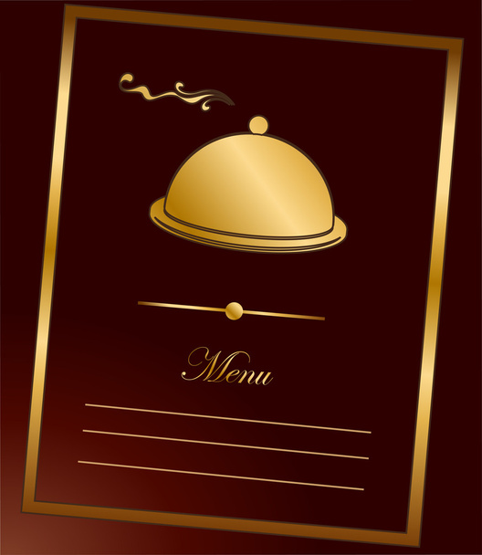 gyönyörű golden menü - retro. vektoros illusztráció - Vektor, kép
