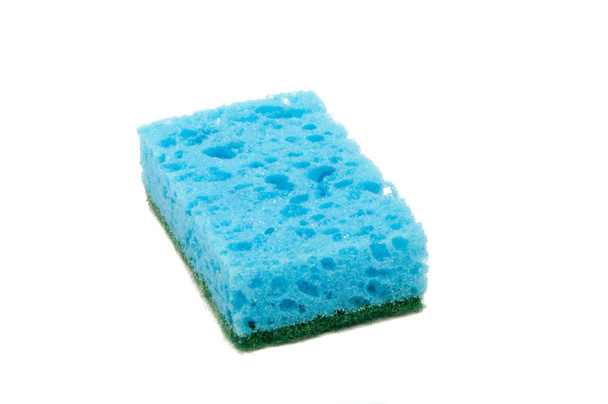 Kitchen sponge for dish isolated on the white - Photo, Image