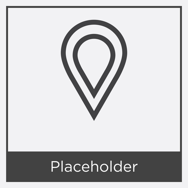 Placeholder icon isolated on white background - Vector, Image