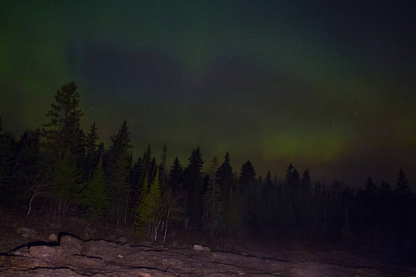 Northern Lights over a Lake in Minnesota during Summer - Foto, Imagen