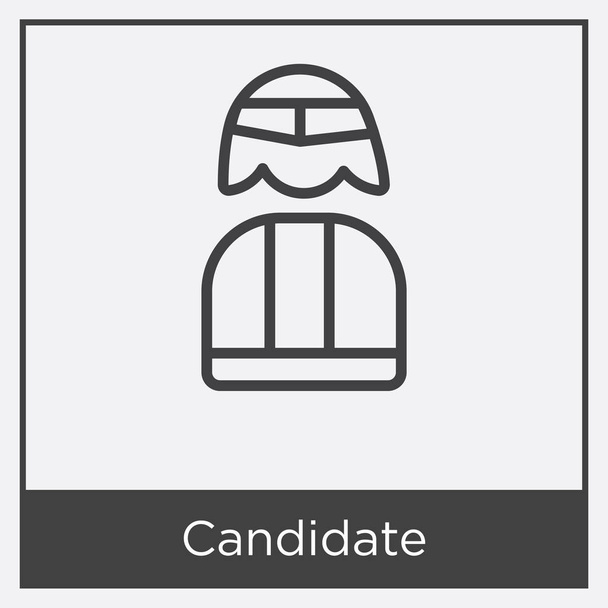 Kandidaat-pictogram geïsoleerd op witte achtergrond - Vector, afbeelding
