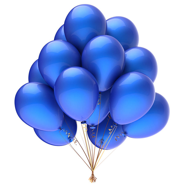 Balloons bunch blue glossy beautiful - Foto, immagini