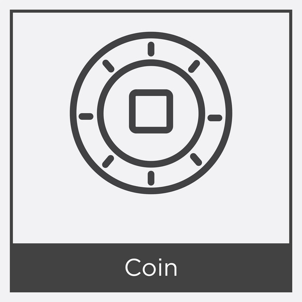 Ícone de moeda isolado no fundo branco
 - Vetor, Imagem