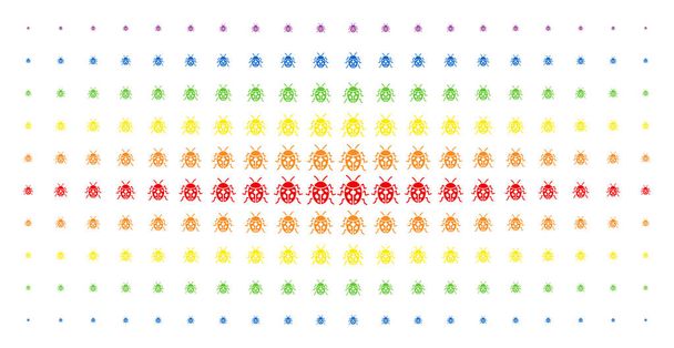 Katica bogár spektrális félárnyék hatása - Vektor, kép