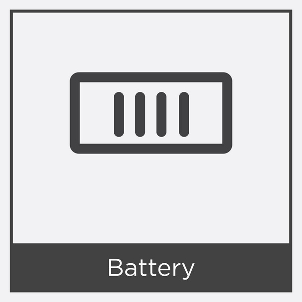 Battery icon isolated on white background - Вектор,изображение
