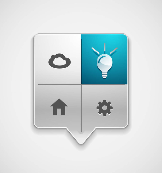 Лампочка, новая идея концепции веб-кнопку
 - Вектор,изображение