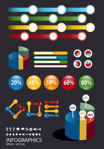 infographics set and Information Graphics vector - Vector, Image