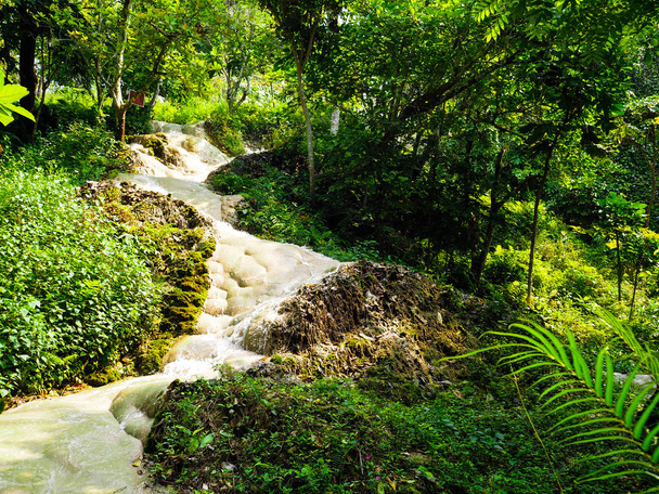 (Bua Tong) cachoeiras pegajosas perto de Chiang Mai no norte da Thaila
 - Foto, Imagem