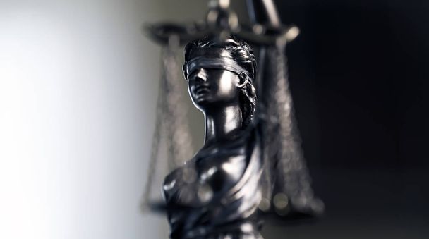Hukuk Dairesi, avukat. Adalet tanrıçası Themis heykeli yasal model. - Fotoğraf, Görsel