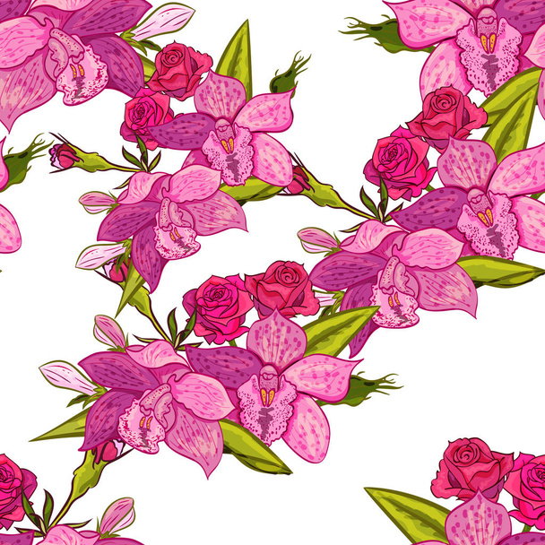 vector seamless flower pattern - Vecteur, image