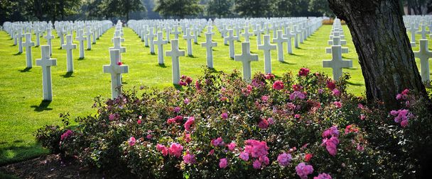 Cementerio americano en Omaha Beach, Normandía, Francia
. - Foto, Imagen