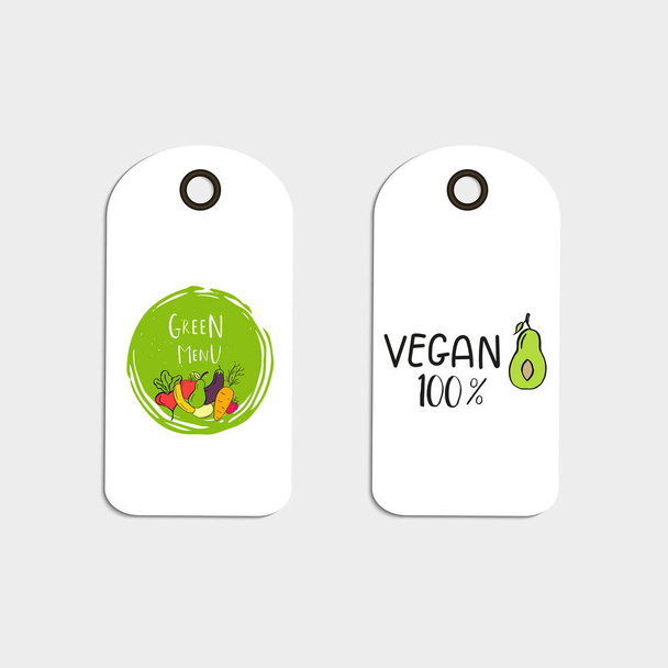 Set of Eco badges or tags, organic design template - Вектор, зображення