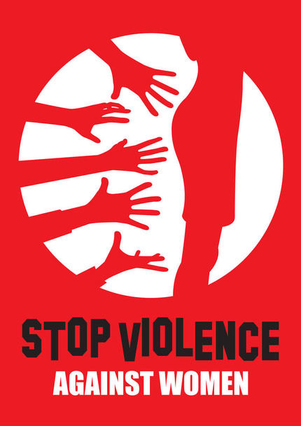 Stop násilí a obtěžování - Vektor, obrázek