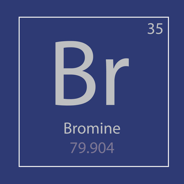 bromin br chemisches Element Icon-Vektor Illustration - Vektor, Bild