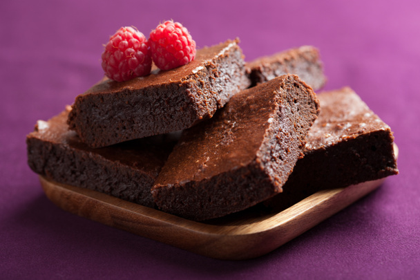 Brownies met framboos - Foto, afbeelding