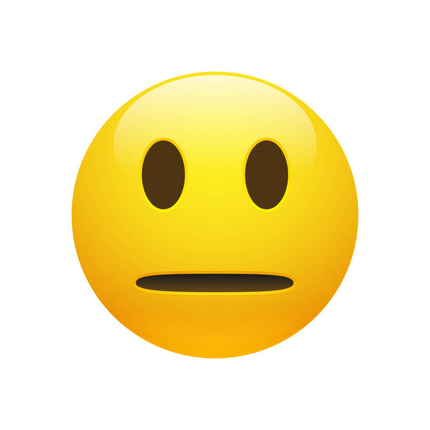 Vector Emoji gele neutraal gezicht - Vector, afbeelding