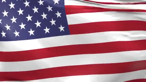 Az Amerikai Egyesült Államok, 3D-s animáció hullámzó zászlaja - Felvétel, videó
