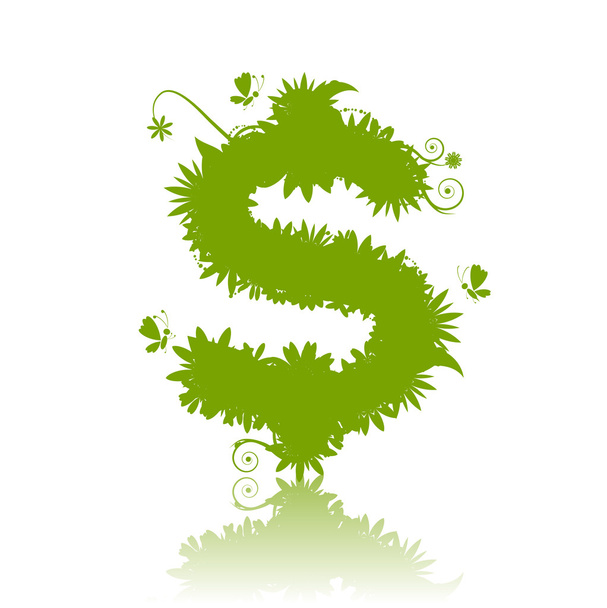 Dollar sign green - Вектор,изображение