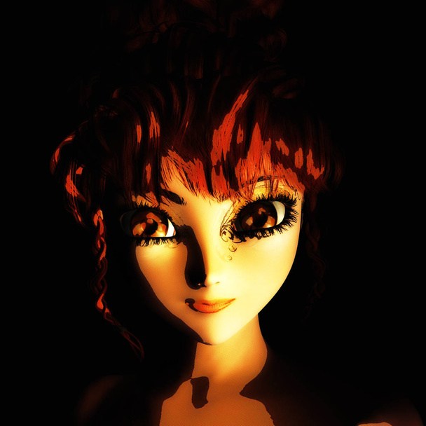 Digital 3D Illustration of a Female Fairy - Foto, afbeelding