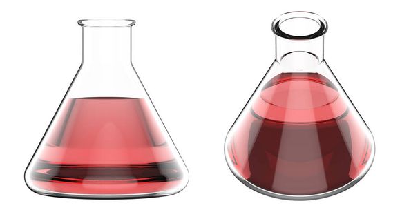 beaker with red liquid - Photo, Image